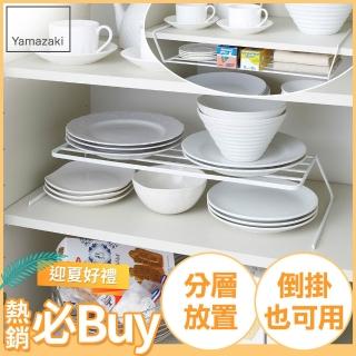 【YAMAZAKI】tower兩用盤架-白(碗盤架/碗盤收納/碗盤瀝水架/瀝水架/置物架)