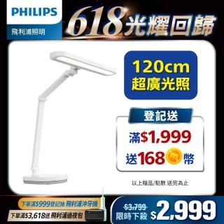 【Philips 飛利浦】66251軒璽二代座夾兩用智慧全光譜護眼檯燈(PD060)