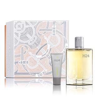 【Hermes 愛馬仕】H24 男性淡香精香氛禮盒-淡香精100ML+活力保濕面霜20ML(平行輸入)