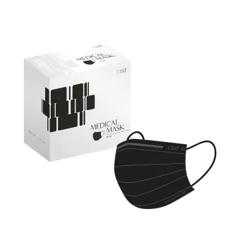 【CSD 中衛】中衛醫療口罩-成人平面-酷黑 2盒組 (100入/盒)