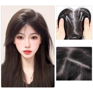 【時尚巴黎】現貨+預購 假瀏海全真髮髮片透氣輕量增髮量(無痕高顱頂女假髮4款74lf38)
