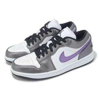 【NIKE 耐吉】休閒鞋 Wmns Air Jordan 1 Low SE 女鞋 男鞋 黑 紫 AJ1 一代 低筒(HJ5910-105)