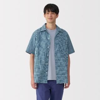 【MUJI 無印良品】男馬杜拉斯格紋開領短袖襯衫(共4色)