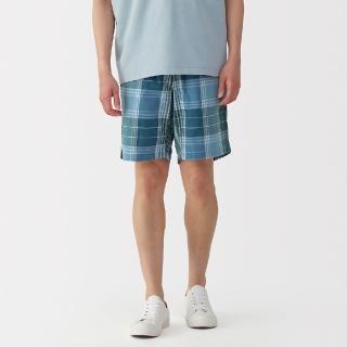 【MUJI 無印良品】男馬杜拉斯格紋舒適短褲(共4色)