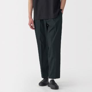 【MUJI 無印良品】男透氣打褶錐形褲(共3色)
