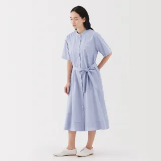 【MUJI 無印良品】女涼感短袖襯衫洋裝(共3色)