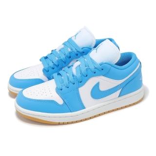 【NIKE 耐吉】休閒鞋 Wmns Air Jordan 1 Low 女鞋 男鞋 藍 白 膠底 AJ1 喬丹 一代(DC0774-104)