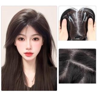 【時尚巴黎】現貨+預購 假瀏海全真髮髮片透氣輕量增髮量(無痕高顱頂女假髮4款74lf65)