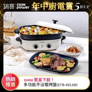 【CookPower 鍋寶】多功能不沾電烤盤(ETB-5011W)