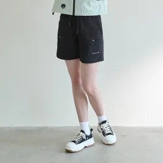 【ELLE ACTIVE】女款 抽繩口袋休閒短褲-黑色(EA25S2W3002#99)