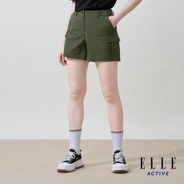 【ELLE ACTIVE】女款 機能風工裝口袋短褲-綠色(EA25S2W3001#45)