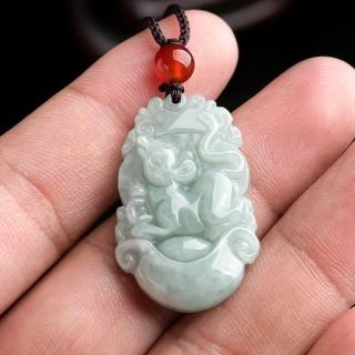 【LEESA】翡翠項鍊\十二生肖\情侶項鍊\招財納福\保平安\男女同款\小禮物\翡翠\飾品\吊墜\吊飾\玉石項鍊