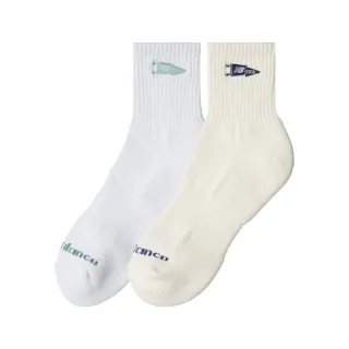 【NEW BALANCE】NB 短襪二入組_LAS51342AS1_中性_白/杏(加價購)