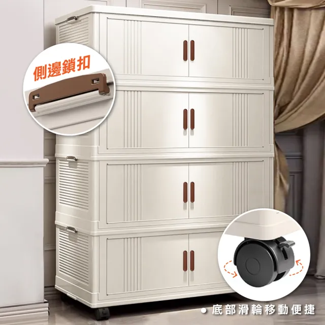 【ONE HOUSE】藤原折疊巨型收納櫃 收納箱-規格任選 290L-60寬五層 305L-65寬四層(收納櫃 /置物箱)