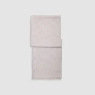 【COACH】蔻馳官方直營 經典Logo圍巾-灰色(CB700)