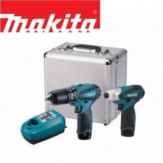 【MAKITA 牧田】10.8V充電式震動起子電鑽+衝擊起子機超值套裝組(DK1493C)