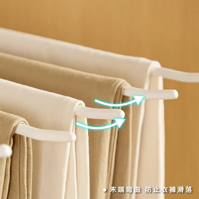 【ONE HOUSE】20入 L型魔術衣褲架(浸膠衣架 褲夾 褲架 裙夾 無痕衣架 衣架)