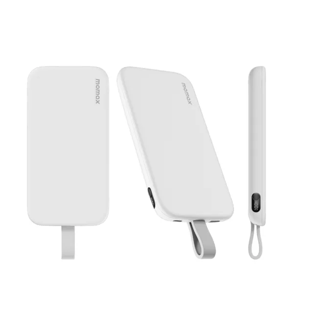 【Momax】IP118 iPower 10000mAh 20W  2孔 PD USB-C 帶線行動電源(自帶線)