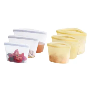 【美國Stasher】碗形S+M+L 實用推薦3件組｜矽膠密封保鮮食物袋(食物分裝、冷凍分裝、專利按壓即密封)
