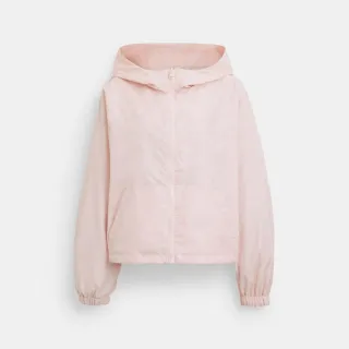 【COACH】蔻馳官方直營 雙面經典Logo愛心圖案戶外夾克-粉色(CT701)