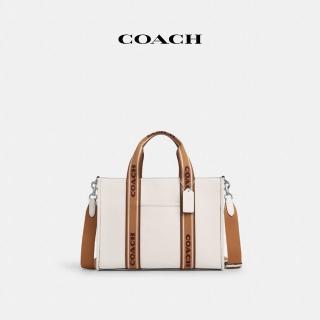 【COACH】蔻馳官方直營 SMITH托特包-銀色硬體/白堊彩(CU997)