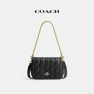 【COACH】蔻馳官方直營 QUINN絎縫手袋-IM/黑色(CY663)
