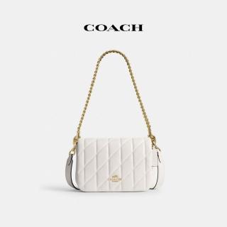 【COACH】蔻馳官方直營 QUINN絎縫手袋-IM/粉筆白色(CY663)