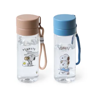 【Norns】Tritan透明水壺550ml(史努比 蠟筆小新 三眼怪 小熊維尼 奇奇蒂蒂 BPA FREE隨身水瓶)