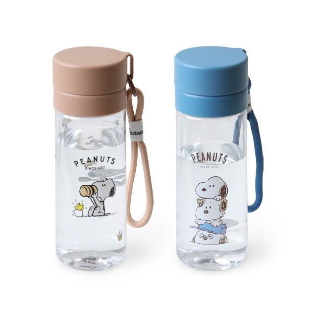 【Norns】Tritan透明水壺550ml(史努比 蠟筆小新 三眼怪 小熊維尼 奇奇蒂蒂 BPA FREE隨身水瓶)
