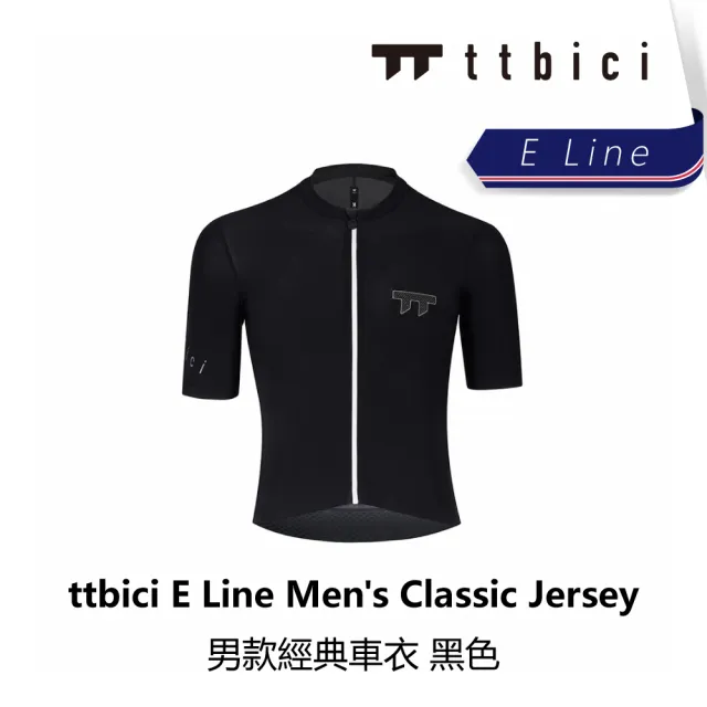 【TTbici】E Line Men s Classic Jersey 男款經典車衣 / 黑色(B6TC-E01-BKXXXM)