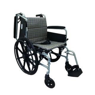 【富士康】鋁合金折背可拆手腳輪椅 輕量B款A功能型(安全帶、拆腳、折背、可拆扶手、附小腿帶)