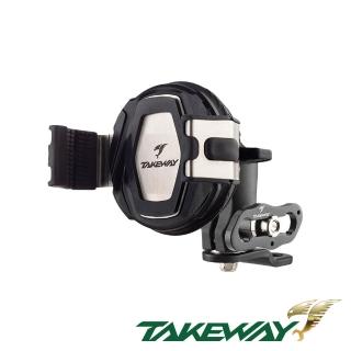 【TAKEWAY】黑隼2機車手機架-基本款-後照鏡防盜版(LA3-PH08/重機/摩托車導航手機夾)