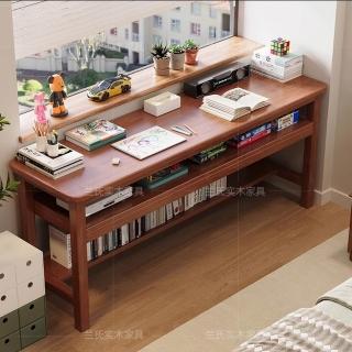 【顧家家居】實木雙層書桌電腦桌-180×40×75cm(工作桌/寫字桌/電腦桌/辦公桌/書桌/閱讀桌/預售15天)
