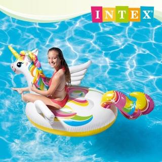 【INTEX】魔法獨角獸浮排座騎-226x173cm-適3歲+以上(57561NP)