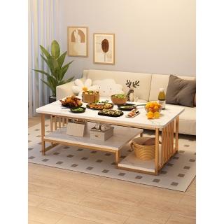 【匠俱】家用客廳雙層茶几 昇級鋼架 120x60x42cm(客廳桌 小茶几 泡茶桌 中式茶桌 多功能茶几)