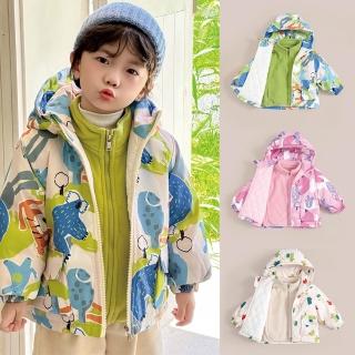 【MANI 瑪尼】童裝兒童三合一連帽外套防潑水衝鋒外套秋冬(秋冬搖粒絨外套 三合一兩件套保暖外套)