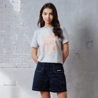 【JEEP】女裝 森林風格純棉短袖T恤(灰色)