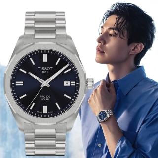 【TISSOT 天梭】PRC 100系列 李棟旭配戴款 太陽能 經典時尚腕錶 618 年中慶 禮物(T1514221104100)