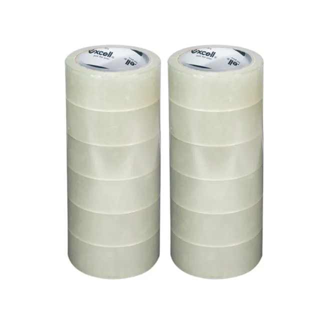 【Excell.tw】超厚超透明_封箱膠帶_50M_12入(透明膠帶_50M)