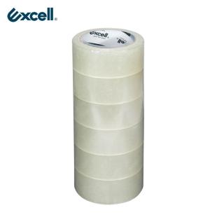【Excell.tw】超厚超透明 封箱膠帶｜透明膠帶 50M 6入【3-50M-48mm-TW-06】(透明膠帶)