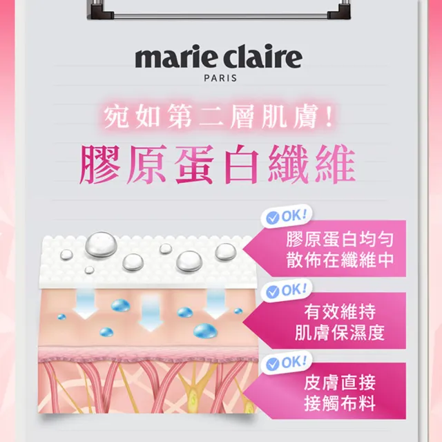 【marie claire 美麗佳人】美麗佳人膠原蛋白美肌修復短袖上衣3件-直播
