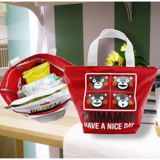 【KUMAMON 酷MA萌】便當袋 Q-02K(贈 日本原裝 東麗多功能拭淨布)
