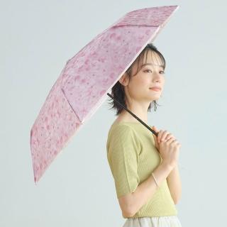 【Wpc.】官方直營聯名plantica花道輕量半透明手動折傘-百合粉(輕量)