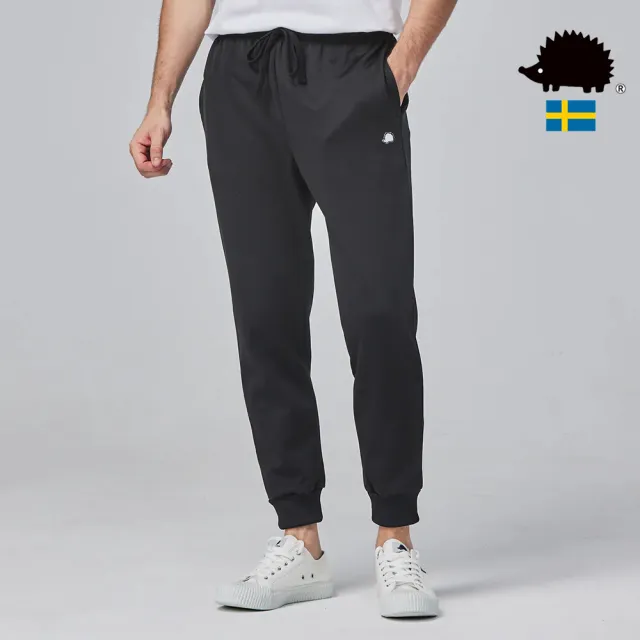 【SCANDINAVIAN FOREST 北歐小刺蝟】刺寶小標運動長褲(黑色)