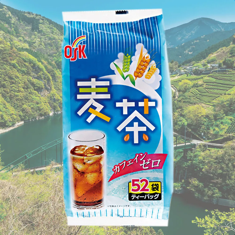 【OSK】五袋入 日本直送國產大麥原裝進口麥茶 涼熱茶冷熱沖泡天然純麥茶(無咖啡因茶鹼無糖無卡路里)