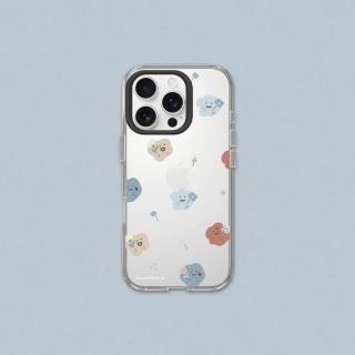 【RHINOSHIELD 犀牛盾】iPhone 15系列 Clear透明防摔手機殼/小花喜怒哀樂(方坊 Square Studio)