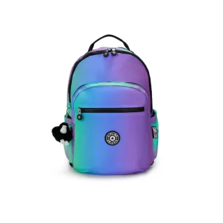 【KIPLING官方旗艦館】『首爾包』KIPLING X JUST DANCE 霓虹漸層機能手提後背包-SEOUL