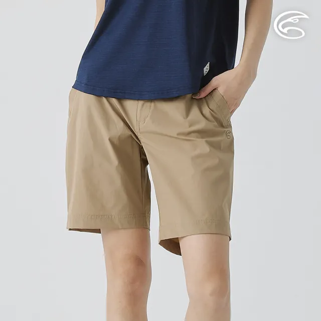 【ADISI】女彈性透氣快乾休閒五分褲AP2511084卡其(四面彈 透氣 吸濕排汗 速乾 休閒褲 短褲)