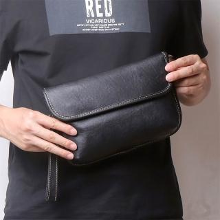 【LEESA】真皮包包\頭層牛皮\男生包包\日系包包\休閒包\橫款包\植鞣皮\大容量\斜揹包\郵差包\通勤包