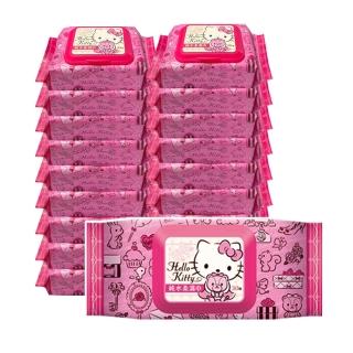 【SANRIO 三麗鷗】Hello Kitty 凱蒂貓超純水有蓋柔濕巾/濕紙巾 30抽 X 18包(加蓋)